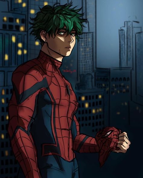 Spiderman Anime, Spiderman Fanart, Spiderman Suits, Anime Friendship, Boku No Hero Academia Funny, Izu, Anime Crossover, My Hero Academia Episodes, Hero Academia Characters