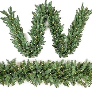 Pre Lit Christmas Garland, Lighted Garland, Xmas Garland, Outdoor Garland, Pre Lit Garland, Christmas Lights Garland, Fraser Fir, Artificial Christmas Garland, Holiday Mantel