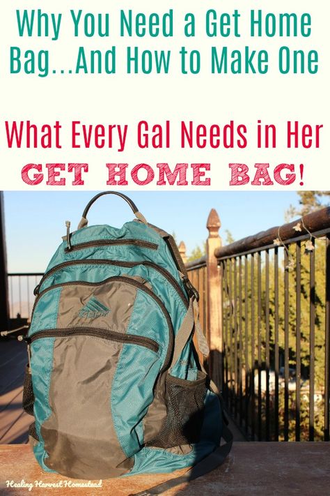 Get Home Bag, Emergency Prepardness, Emergency Preparedness Kit, Emergency Bag, Emergency Preparation, Survival Techniques, Prepper Survival, Homestead Survival, Emergency Prepping