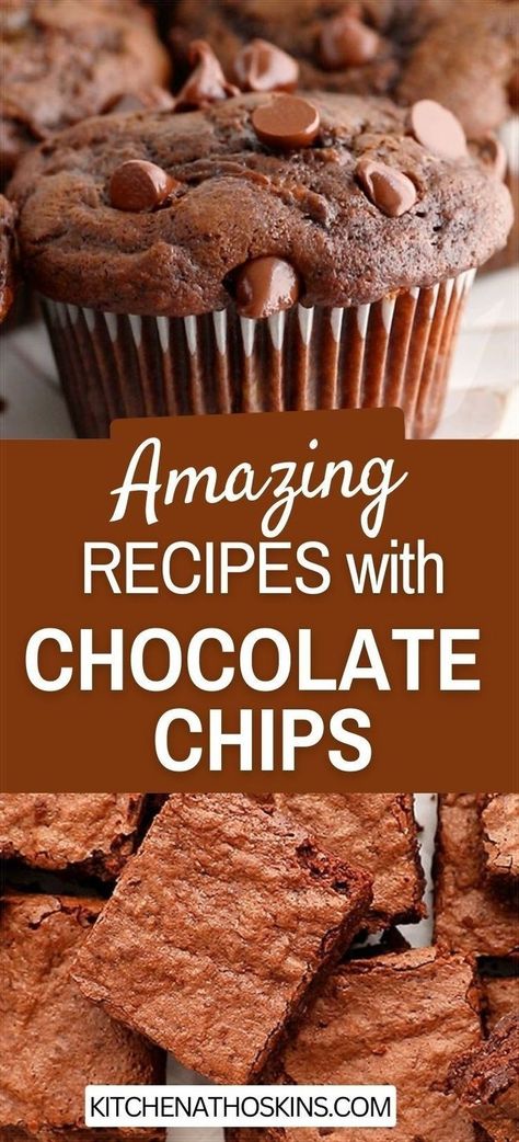 Discover easy recipes using chocolate chips that are decadent using semi sweet chocolate chips. If you are looking for ideas to use chocolate chips, then you are sure to find recipes for desserts, no bake snacks, brownies, muffins and also drinks such as hot chocolate at kitchenathoskins.com. Recipes Using Chocolate Chips, Summer Dishes Recipes, Almond Flour Chocolate Cake, Bake Snacks, Desserts No Bake, Vegan Mug Cakes, Desserts With Chocolate Chips, Fall Dessert Recipes Easy, Classic Cookies Recipes