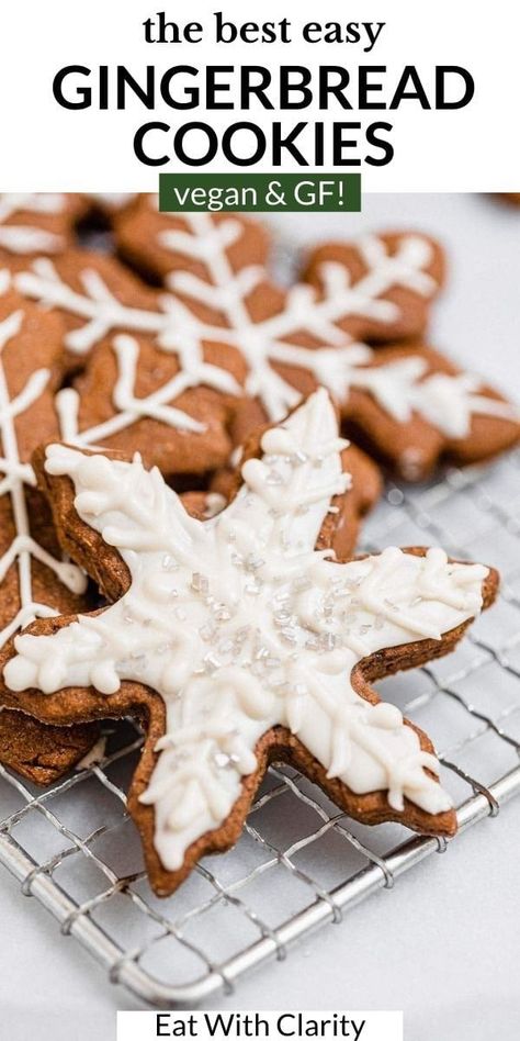 Healthy Gingerbread Cookies, Dairy Free Pasta Recipes, Gluten Free Gingerbread Cookies, Healthy Gingerbread, Vegan Gingerbread Cookies, Best Gluten Free Cookies, Easy Gingerbread Cookies, Soft Gingerbread Cookies, Gluten Free Gingerbread