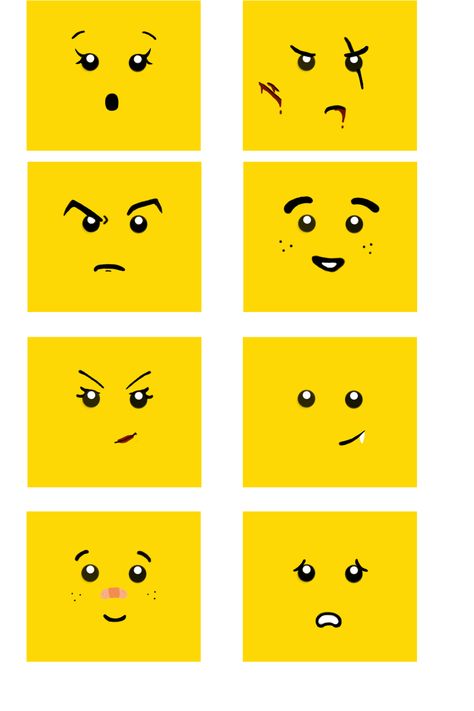 Free LEGO Minifigure Cliparts, Download Free Clip Art, Free Clip Art on Clipart Library Expressions Template, Kids Lego Storage, Lego Bathroom, Drawing Emotions, Lego Party Games, Lego Party Decorations, Lego Faces, Printable Lego, Lego Bedroom