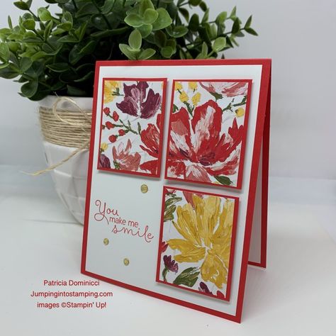 Easy Greeting Cards, Poppy Cards, Friday Fun, Stamping Up Cards, Fun Fold Cards, Pretty Cards, Card Sketches, Card Layout, Floral Cards