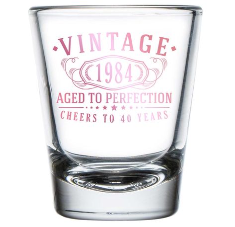 PRICES MAY VARY. This shot glass will hold 1.75 ounces and is a perfect gift for someone who has everything. Mom and Dad are always hard to shop for, or pick up a glass for your brothers, sisters, uncles, aunts, and friends. Everyone will love this shot glass, it’s a gift built to last. Printed design is high quality and dishwasher safe, making these easy to care for. This shot glass with the vintage design is a gift that will make any birthday more special. Height: 2.38 inches, Diameter: 2 inch Bday Party Favors, Aged To Perfection, Best Gift Ideas, Shot Glasses, Bday Party, Best Gift, Shot Glass, Party Favors, Turning