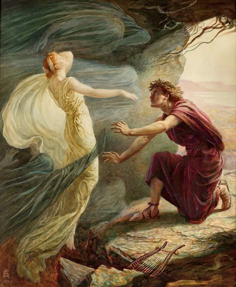 https://flic.kr/p/Rs2PFN | sparkes, catherine adelaide - Orpheus and Euridice | Catherine Adelaide Sparkes  1842-1910  Groot-Brittannië Mythology Paintings, Greek Paintings, John William Waterhouse, Greek And Roman Mythology, Greek Mythology Art, Roman Mythology, Mythology Art, Greek Art, Greek Myths