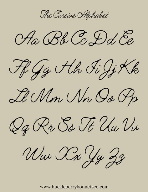 Script Fonts Abc Fonts Cursive, Cool Alphabet Letters Design, Font Designs Alphabet, Cursive Title Ideas, Calligraphy Alphabet Fountain Pen, Cute Cursive Font Alphabet, Alphabet In Cursive Letters, Cute Cursive Alphabet, Caligraphy Alphabet Basic