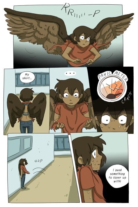 Spread Your Wings :: Pages 16-18 | Tapas Wing Fantasy Art, Winged Character Design, Winged Character Poses, Wings Anatomy, Characters With Wings, Dingo Doodles, People With Wings, Comic Help, How To Draw Wings