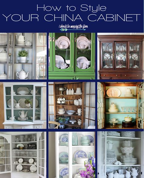 China Cabinet Styling Ideas | From traditional to modern to fun farmhouse styling...there's a china styling idea for everyone! Decorating Around A China Cabinet, Arranging China In A China Cabinet, How To Make A China Cabinet Look Modern, Casual China Cabinet Display, Decorating A China Cabinet Ideas, Organize China Cabinet Display, Arrange China Cabinet Display, How To Decorate A China Cabinet Display, How To Organize China Cabinet