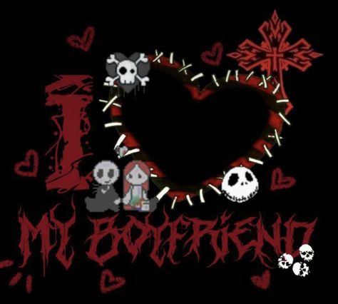 To Girlfriend, Emo Love, Emo Pfp, I Love My Boyfriend, Catty Noir, Goth Wallpaper, Emo Art, Emo Wallpaper, Scene Emo