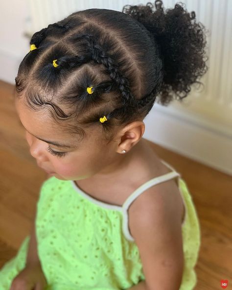 Rubber Band Hairstyles For Kids, Lala Hair, Band Hairstyles, Black Baby Girl Hairstyles, Baby Girl Hairstyles Curly, Daughter Hairstyles, Rubber Band Hairstyles, Toddler Braids, Cute Toddler Hairstyles