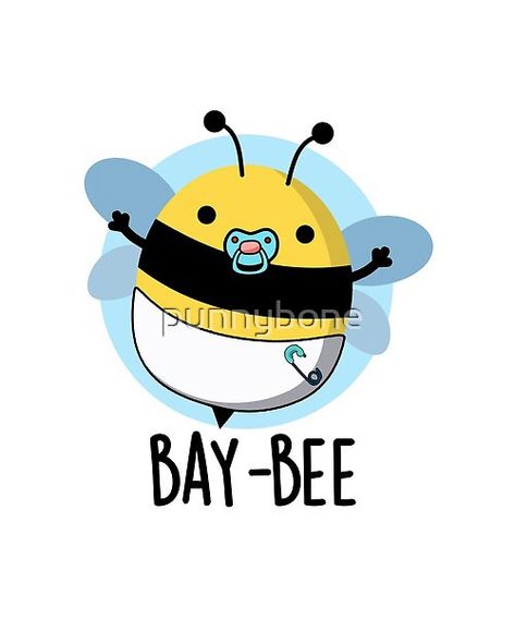 Puns With Pictures, Bees In Love, Bee Humor, Bee Puns, Cute Bees, Bee Quotes, Cheesy Puns, Visual Puns, Bee Illustration