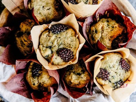 Zucchini & Blackberry Muffins - California Giant Berry Farms Zucchini Bread Muffins, Blackberry Muffins, Blackberry Muffin, Blackberry Recipes, Fruit And Veggies, Berry Muffins, Filled Muffins, Zucchini Muffins, Zucchini Bread Recipes