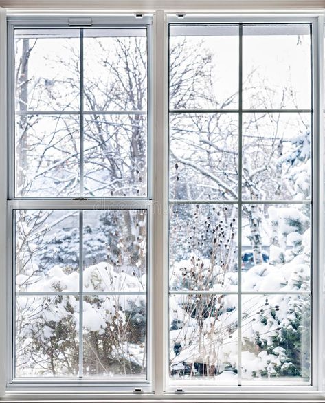 Winter view through window stock photos Can Of Snow Window Ideas, Snowy Window, Winter View, Babymoon Photos, Winter Window, Snowy Trees, Winter Love, Autumn Scenery, Winter Scenery