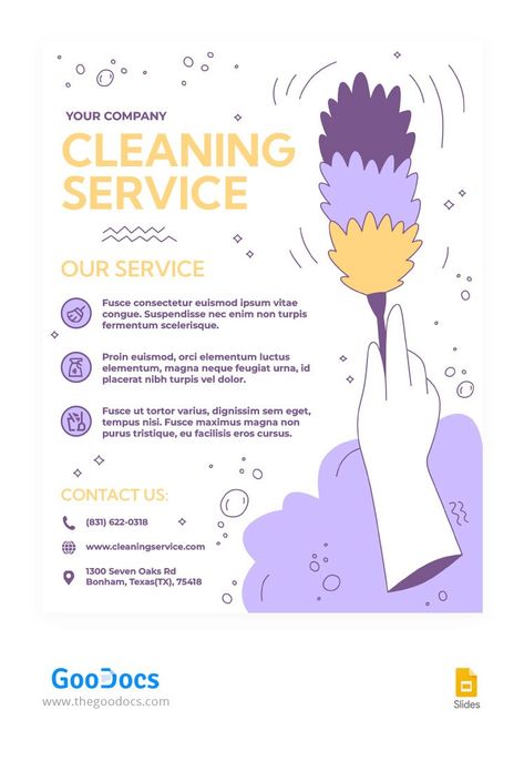 Purple+Cleaning+Service+Flyer Cleaning Flyer Ideas, Cleaning Company Flyer, Student Business Cards, Dental Business Cards, Cleaning Flyers, Restaurant Brochures, Event Planner Business Card, Barber Business Cards, Cleaning Service Flyer