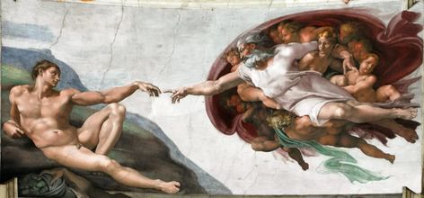 Michelangelo Buonarroti. The Creation Of Adam Michel Angelo, Michelangelo Paintings, Sistine Chapel Ceiling, The Creation Of Adam, Albrecht Durer, Vatican Museums, Sistine Chapel, Rocky Horror, Miguel Angel