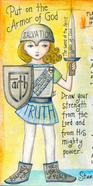 The Armor Of God, Ephesians 6 10, Ephesians 6, School Craft, Ayat Alkitab, Saint Esprit, Armor Of God, Bible Art Journaling, Scripture Art