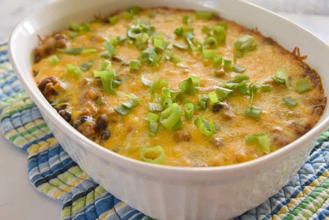 Beef and Bean Enchilada Dip - Mess for Less Lean Ground Beef Recipe, Lean Beef Recipes, Enchilada Dip, Enchilada Ingredients, Bean Enchiladas, Baked Bacon, Lean Meals, Lean Beef, Ground Turkey Recipes