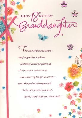 Birthday Quotes For Granddaughter, 18th Birthday Quotes, Happy 18th Birthday Quotes, Birthday Greetings For Facebook, Birthday Granddaughter, Granddaughter Quotes, Birthday Verses For Cards, Birthday Verses, Happy 18th Birthday