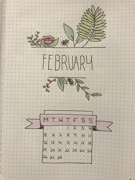 Bullet journal February starting page Bullet Journal Novembre, February Bullet Journal Cover, February Cover Page, Bullet Journal Calendrier, Bullet Journal Cover Page Ideas, Journal Cover Page Ideas, Journal February, Journal Guide, Cover Page Ideas