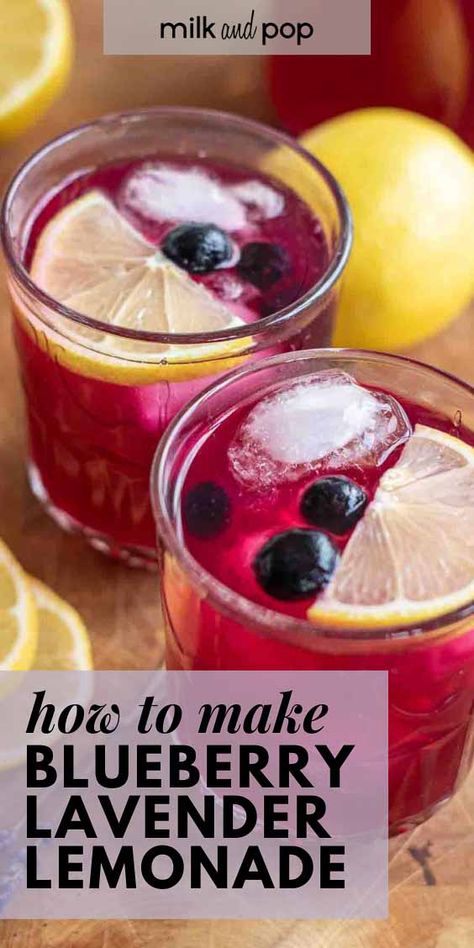 Blueberry Lavender Lemonade Blueberry Lavender Lemonade, Homemade Lemonade Recipe, Blueberry Lavender, Easy Alcoholic Drinks, Homemade Lemonade Recipes, Best Lemonade, Lavender Recipes, Lemonade Cocktail, Drink Recipes Nonalcoholic