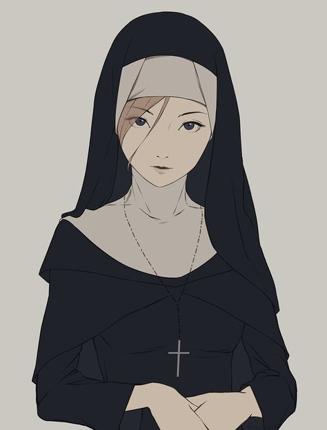 This is a pretty drawing but I don't know when I'd ever make a num character... Nun Outfit, Small Drawings, Scary Art, Drawing Clothes, Manga Drawing, Character Design Inspiration, Character Concept, Cartoon Drawings, Anime Character Design