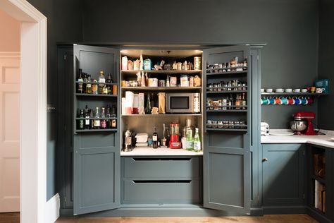 Dream pantry cupboard by deVOL Kitchens Kitchen Larder Cupboard, Kitchen Larder, Larder Cupboard, Devol Kitchens, Pantry Cupboard, Kitchen Pantry Design, Smitten Kitchen, Shaker Kitchen, Pantry Design