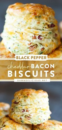 Cheddar And Black Pepper Biscuits, Black Pepper Cheddar Bacon Biscuits, Bacon Cheese Biscuits, Apps With Bacon, Recipes Using Bacon Bits, Cheddar Cheese Desserts, Fluffy Cheddar Biscuits, Recipes With Sharp Cheddar Cheese, Ham And Cheddar Biscuits