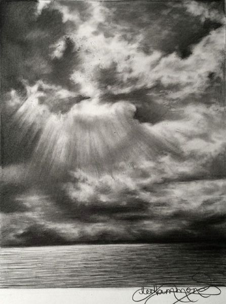 April Gornik, Drawing Sky, Landscape Pencil Drawings, Graphite Art, Art Demo, Landscape Sketch, Charcoal Sketch, Image Nature, Charcoal Art