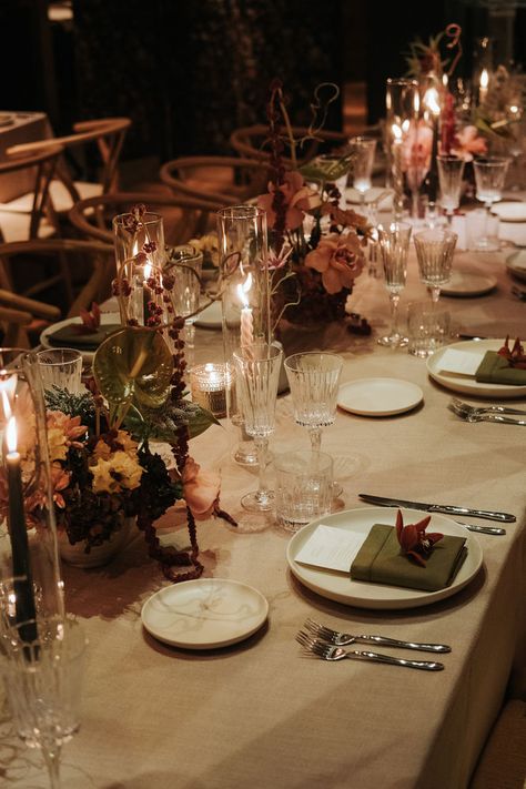 Intimate Wedding Centerpieces, January Wedding Themes, Moody Tablescape, Moody Wedding Decor, Architecture And Fashion, Intimate Winter Wedding, Bday Dinner, January Wedding, Wedding Moodboard