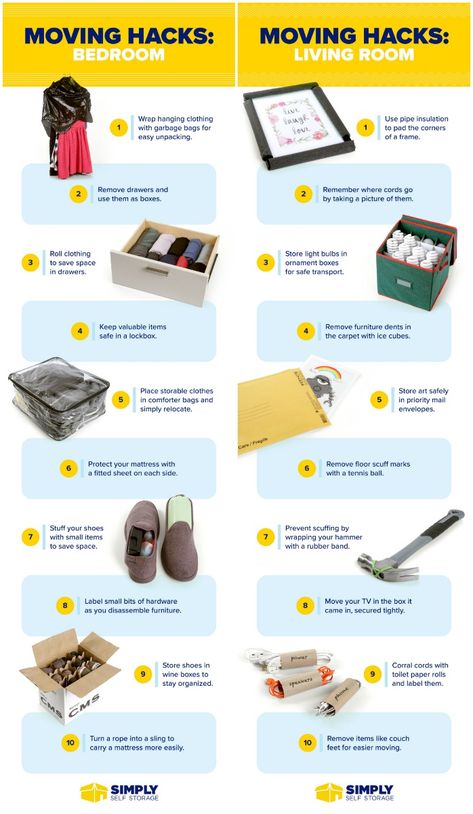 25 Genius Moving Hacks That'll Protect Your Stuff and Save You Time Moving House Tips, Moving Hacks, Moving Hacks Packing, Moving Help, New Home Checklist, Diy Buch, Packing Hacks, Moving On In Life, Moving Checklist