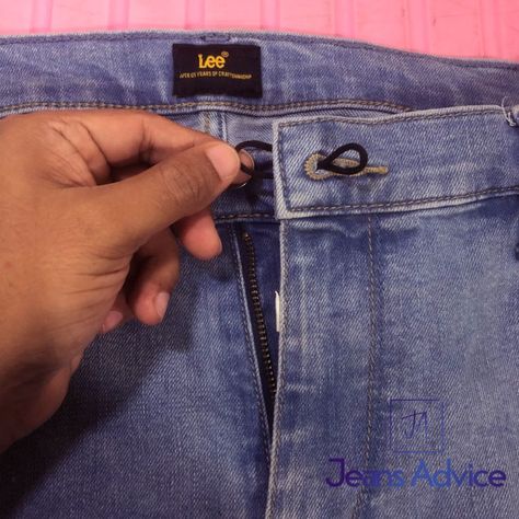 How to Make Jeans Waist Bigger - [DIY - 4 Methods] How To Loosen Waist Of Jeans, Make Pants Bigger In Waist, How To Tighten Jeans Waist With Hair Tie, How To Make Pants Bigger In The Waist, Make Jeans Bigger, Big Pant, How To Make Jeans, Altering Jeans, Big Jeans