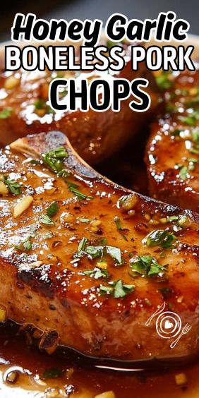 Easy Honey Garlic Boneless Pork Chops Best Boneless Pork Chop Recipes, Honey Pork Chops, Honey Garlic Pork, Garlic Pork Chops, Boneless Pork Chop Recipes, Honey Garlic Pork Chops, Grilling Recipes Sides, Easy Pork Chops, Easy Pork Chop Recipes