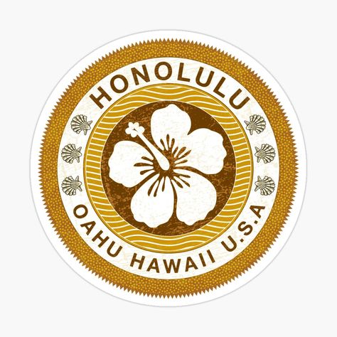 Get my art printed on awesome products. Support me at Redbubble #RBandME: https://www.redbubble.com/i/sticker/Hawaii-Honolulu-Hawaiian-Islands-Floral-by-IronEcho/106407450.JCQM3?asc=u Hawaiian Stickers, Hawaii Stickers, Hawaii Logo, Floral Graphic Design, Hawaii Honolulu, Binder Journals, Honolulu Oahu, Cute Laptop Stickers, Hawaii Usa