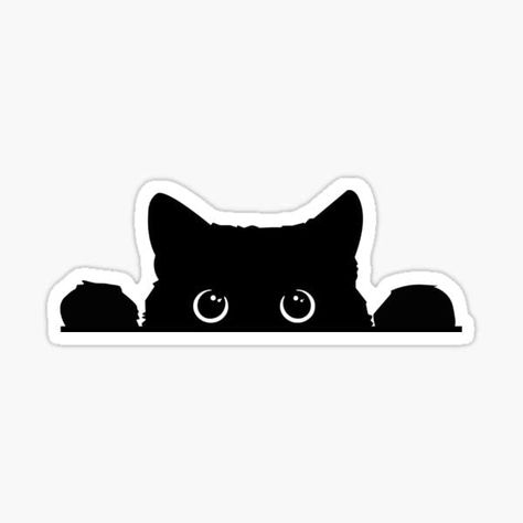 PRICES MAY VARY. High Quality: Vinyl sticker Size: 5 inches Peeking Sneaky Cat Sticker Funny Vinyl Waterproof, 5in - Yeti Cup Cooler Box Decal Car Laptop Wall Mobile Stickers, Sneaky Cat, Y2k Stickers, Crazy Cat Lady Gifts, Peeking Cat, Black Cat Sticker, Sticker Design Inspiration, Cooler Box, Cute Laptop Stickers