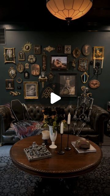 Goth Gallery Wall, Dark Gallery Wall, Dark Academia Gallery Wall, Moody Gallery Wall, Dark Maximalist, Gallary Wall, Maximalist Gallery Wall, Dark Dining Room, Time And Patience