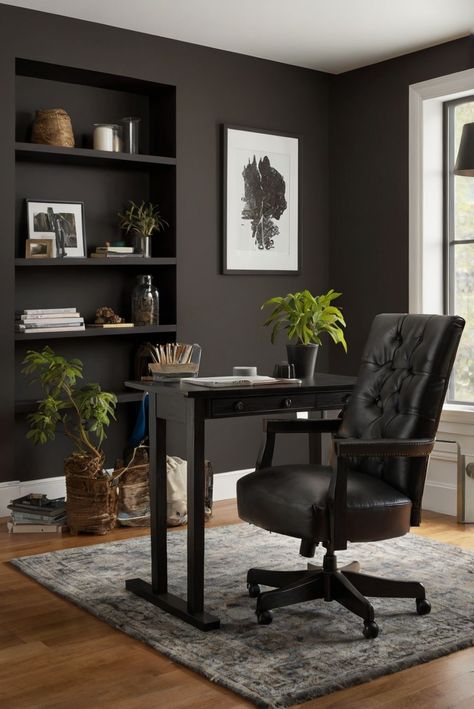 Discover the top paint color for bold statements in 2024: Black Pepper (2130-40), a spiced noir that adds drama and sophistication to any interior design project. #Ad #homedecor #homedesign #trendgirlApartment #Painthome #interiorarchitecture Wall Colors Green Room Colors
Bright Room office Colors
Apartment Renovation
Home office Remodeling
Modern Paint Colors
2024 Dark Office Colors, Luxe Apartment Decor, Spooky Office, Kitchen Wall Color, Green Room Colors, Paint Tricks, Wall Color Schemes, Top Paint Colors, Modern Paint Colors