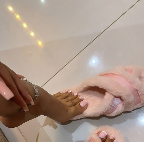 Baby Pink Toe Nails, French Tip Pedicure, Short Classy Nails, Acrylic Toes, Acrylic Toe Nails, Cute Toe Nails, Soft Life, Pink Acrylic, Luxury Nails