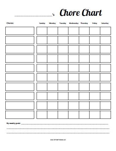 Free Printable Chore Chart- works great to print each week and fill out Blank Chore Chart, Chore Calendar, Kids Chore Chart Printable, Free Printable Chore Charts, Weekly Chore Charts, Chore Chart Template, Family Chore Charts, Chore Charts, Printable Chore Chart