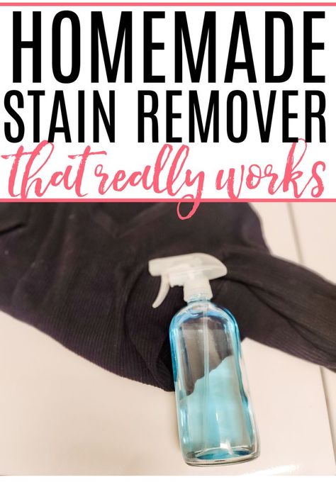 This homemade stain remover is amazing! It works great on set in stains on clothes. Get your laundry stains clean again with this easy DIY stain remover. Removing Set In Stains From Clothes, Homemade Stain Remover, Homemade Stain Removers, Natural Stain Remover, Stain Remover Clothes, Diy Stain Remover, Stain Remover Spray, Laundry Stain Remover, Diy Staining