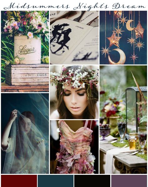 A Midsummers Night's Dream Wedding Inspiration & Ideas Shakespeare Wedding, Midsummer Nights Dream Party, Midnight Summer Dream, Midsummer Nights Dream Wedding, Midsummer Dream, Wedding Colour, Dream Party, Fairy Wedding, Wedding Inspiration Summer