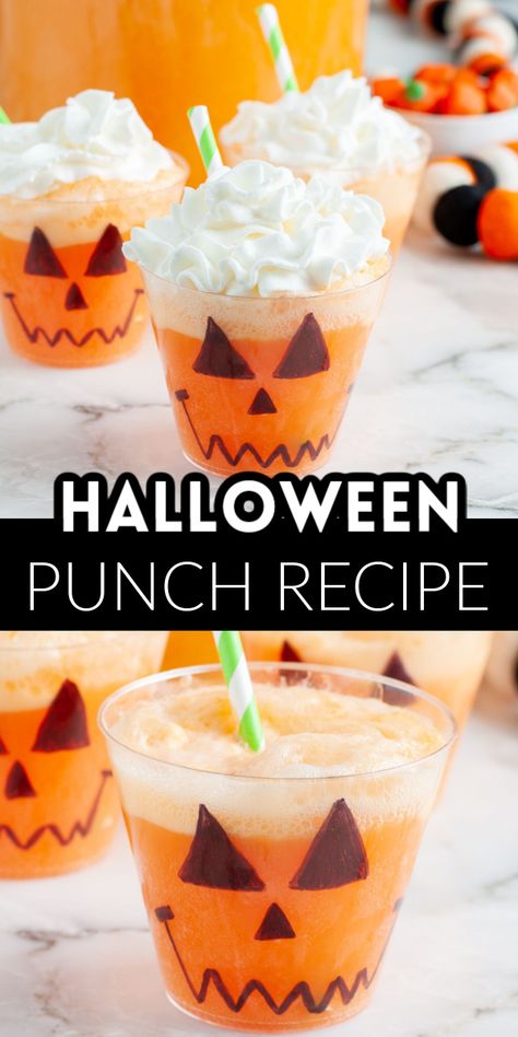 Easy Halloween punch recipe that can be made in minutes. If you need a quick, delicious punch for your Halloween party, this 3 ingredient punch is a must try. Halloween Punch For Kids, Fall Punch Recipes, Punch Halloween, Punch Recipes For Kids, Halloween Party Punch, Sherbet Punch Recipes, Halloween Punch Recipes, Pumpkin Bundt, Halloween Party Drinks