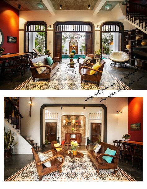 Indochine Interior Vietnam, Indochina Interior, French Colonial Style, Old Style House, Indochine Interior, Indochine Style, British Colonial Decor, Tropical Interior, Colonial Interior