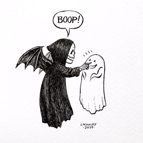 Ghost Drawing, Spooky Tattoos, Halloween Drawings, Mini Drawings, Creepy Cute, Cute Ghost, Art Drawings Simple, Surreal Art, Halloween Art