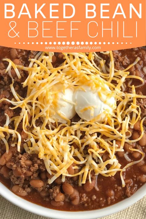 Baked Bean Chili Recipe, Sweet Baked Beans, Dinner Soup Recipes, Chili Bake, Beef Tomato, Chili Chili, Beef Chili Recipe, Chili Recipe Crockpot, Baked Bean Recipes