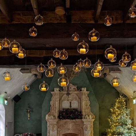 Northumbrian Flowers on Instagram: "Almost two years since I last put my bauble canopy up at @lepetitchateauweddings. This was done on Monday, it is now down and put away but its going back up next Monday! It is perfect for those winter weddings, harry potter fans and especially at Christmas  Available to hire for your winter wedding at @lepetitchateauweddings get in touch to check availability and prices  #somethingdifferent #harrypotterstyle #'hangingbauble #winterwedding #weddingsinnorthumberland #northumberlandweddingflorist #ceremonygoals #candlelitwedding  #christmaswedding #tagmoments" Harry Potter Flowers, Harry Potter Proposal, Candle Lit Wedding, Harry Potter Style, Harry Potter Wedding, Bouquet Gift, Flowers Bouquet Gift, Wedding 2024, Winter Weddings