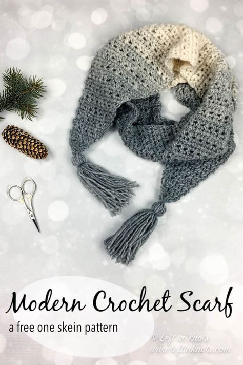 Crochet Icicles, Scarfie Yarn, Crochet Project Free, Crochet Cowl Free Pattern, One Skein Crochet, Crochet Scarf Pattern Free, Crochet Blog, Scarf Knitting Patterns, Shawl Crochet Pattern