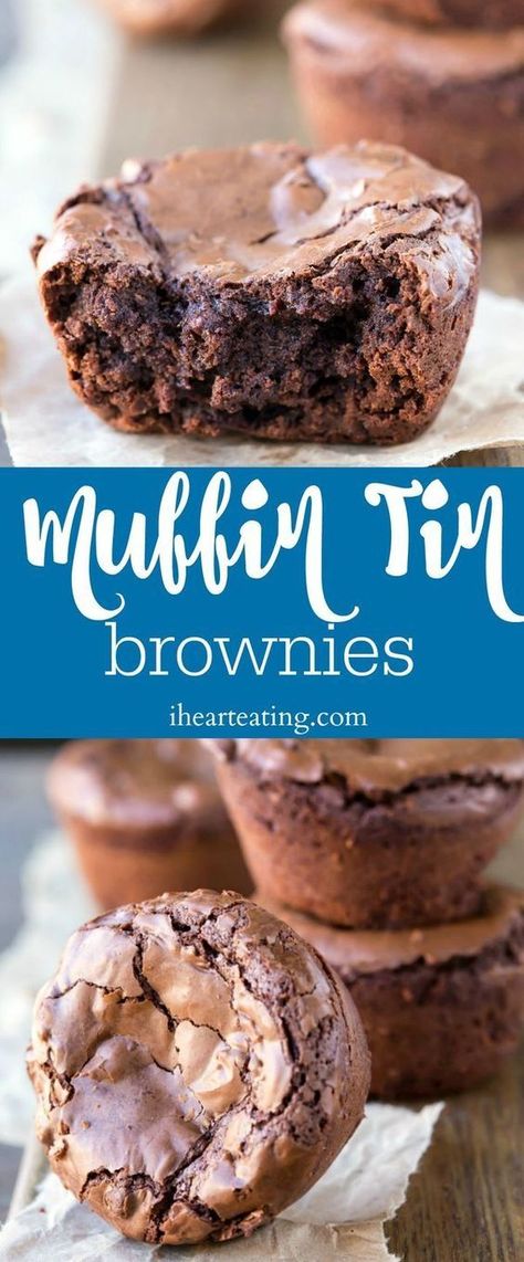 Muffin Tin Brownies, Mini Muffin Tin Recipes, Resep Muffin, Muffin Pan Recipes, Brownie Vegan, Weight Watcher Desserts, Cookie Dough Cake, Brownie Muffins, Dessert Oreo