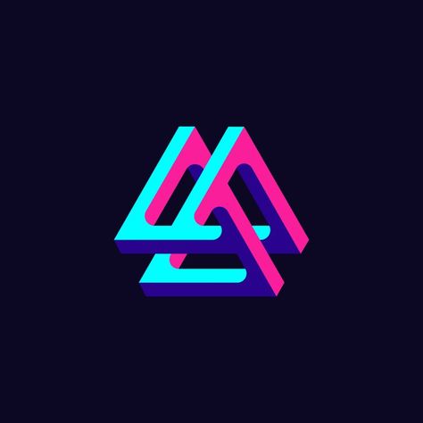 Martian Dust Nft, Neonic Collection, Neon Triplet Triangle Cyberpunk Logo, Neon Triangle, Crypto Logo, Neon Art, Neon Color, The Martian, Cyberpunk, The Year, Gaming Logos