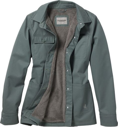 Legendary Outdoors Women's Performance Waxed Cotton Shirt Jacket Light Jackets For Women, Natural Wardrobe, Waxed Cotton Jacket, Hooded Flannel, Blue Spruce, Country Shirts, Soft Natural, Casual Coat, Fishing Shirts