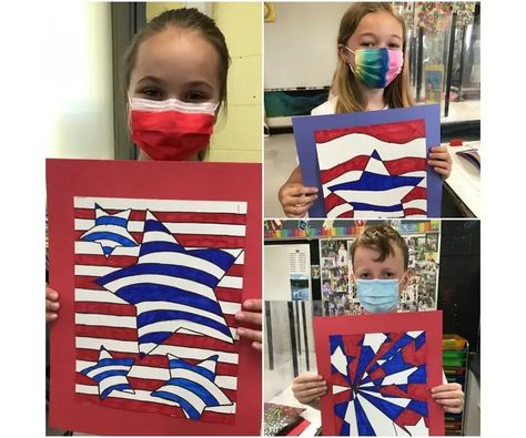 Smithtown Students Craft Patriotic Art For Memorial Day | Smithtown, NY Patch Patriotic Elementary Art, Veteran's Day Art Projects, Memorial Day Art Projects, Veterans Day Elementary Art, Patriotic Art Projects For Kids, Veterans Day Art Projects For Elementary, Veterans Day Art Projects For Kids, Patriotic Art Projects, Veterans Day Elementary